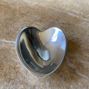 Vintage Nambe heart shape trinket dish